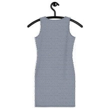 Load image into Gallery viewer, Navy Blue Micro Checker Dress