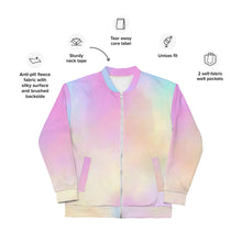 Load image into Gallery viewer, Cotton Candy Unisex Bomber Jacket
